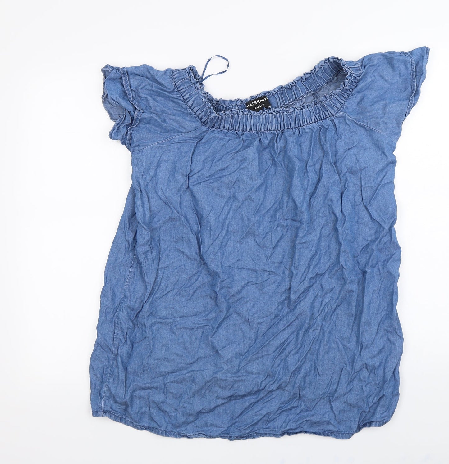 Womens UK Size 14 Peacocks Blue Basic Blouse