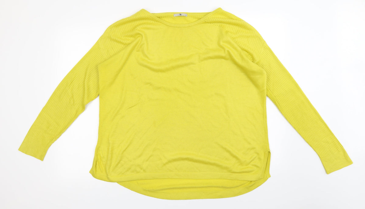 Tu Womens Yellow   Pullover Jumper Size 16
