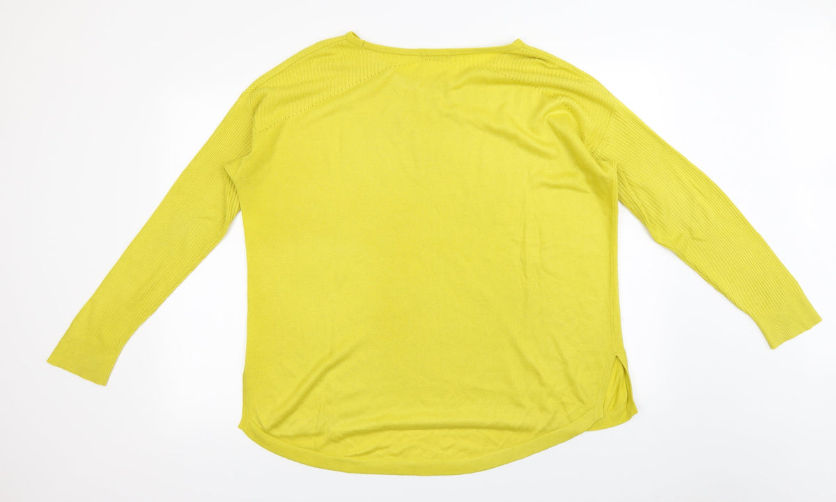 Tu Womens Yellow   Pullover Jumper Size 16