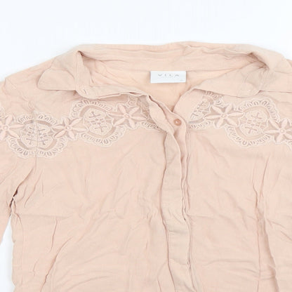 Villa Collection  Womens Pink   Basic Button-Up Size XS