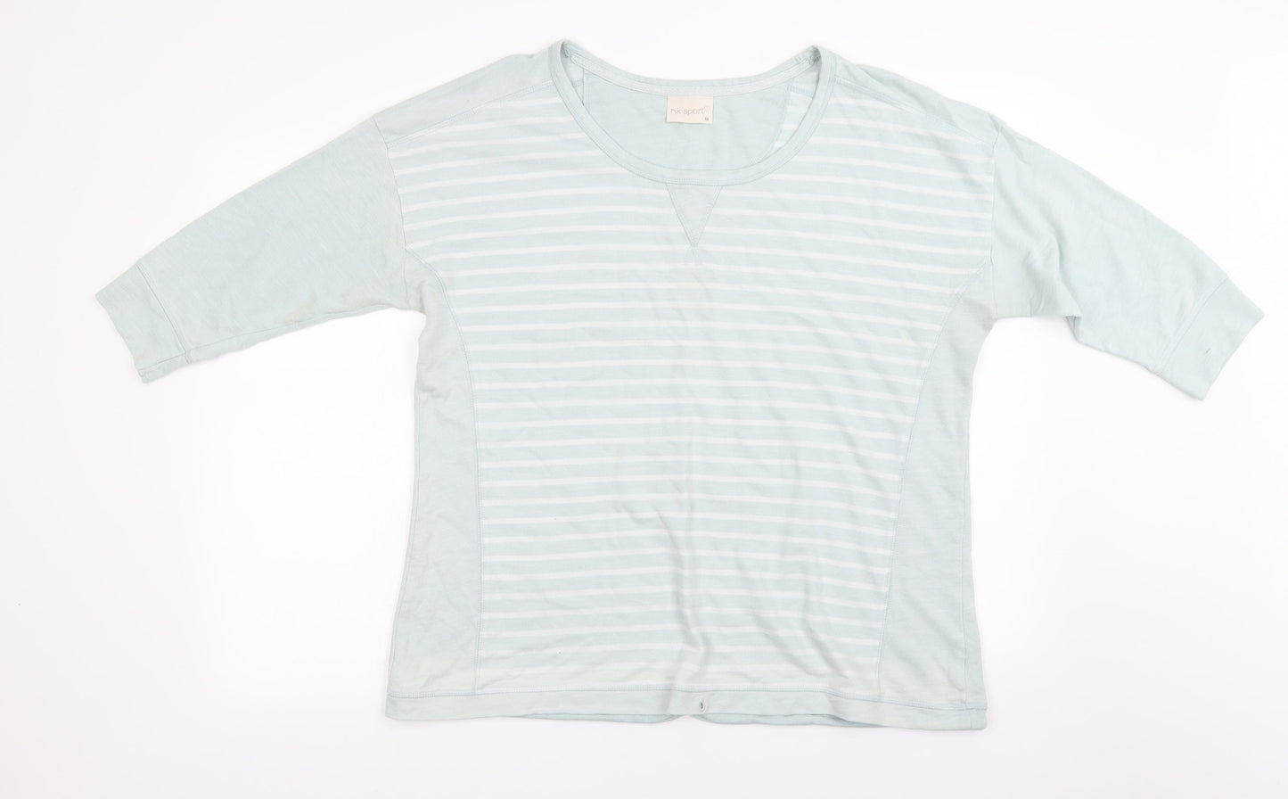 NX sport  Womens Green Striped  Pullover Jumper Size 18