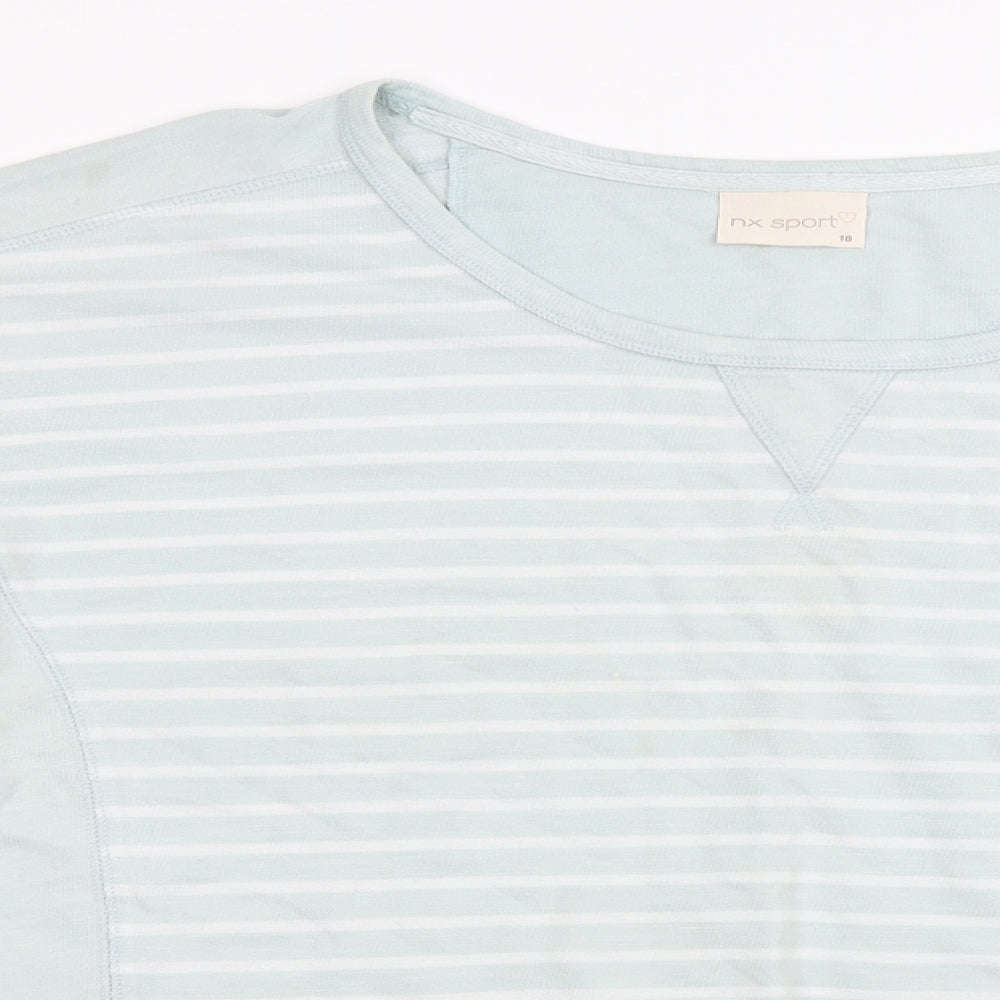 NX sport  Womens Green Striped  Pullover Jumper Size 18