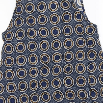 H&M Womens Blue Polka Dot  Basic Blouse Size 4