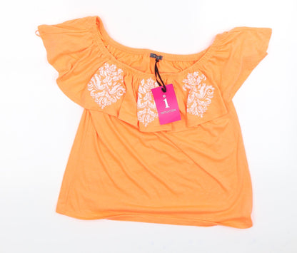 intuition  Womens Orange   Basic T-Shirt Size 12