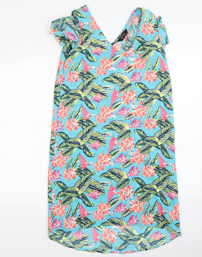 BEYOU  Womens Green Floral  A-Line  Size 10