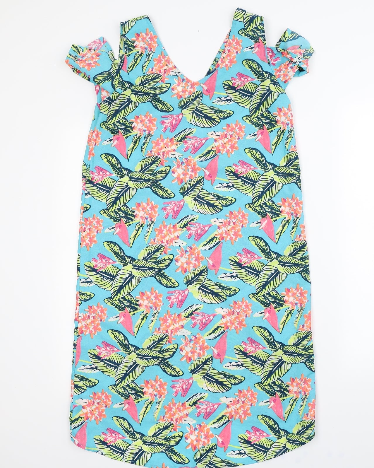 BEYOU  Womens Green Floral  A-Line  Size 10