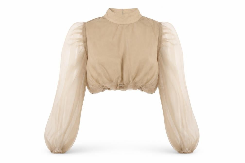 Womens UK Size 12 Misspap Brown Basic Blouse