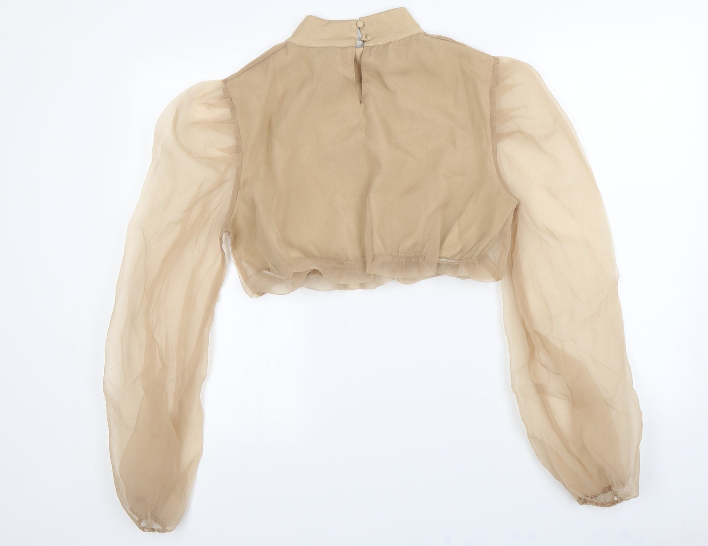 Womens UK Size 12 Misspap Brown Basic Blouse