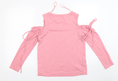 Papaya  Womens Pink   Basic T-Shirt Size 8