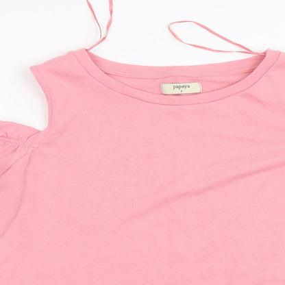 Papaya  Womens Pink   Basic T-Shirt Size 8
