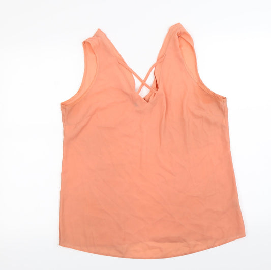 Womens UK Size 14 Atmosphere Orange Basic Blouse