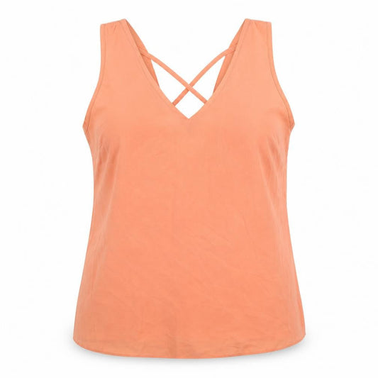 Womens UK Size 14 Atmosphere Orange Basic Blouse