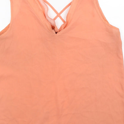 Womens UK Size 14 Atmosphere Orange Basic Blouse