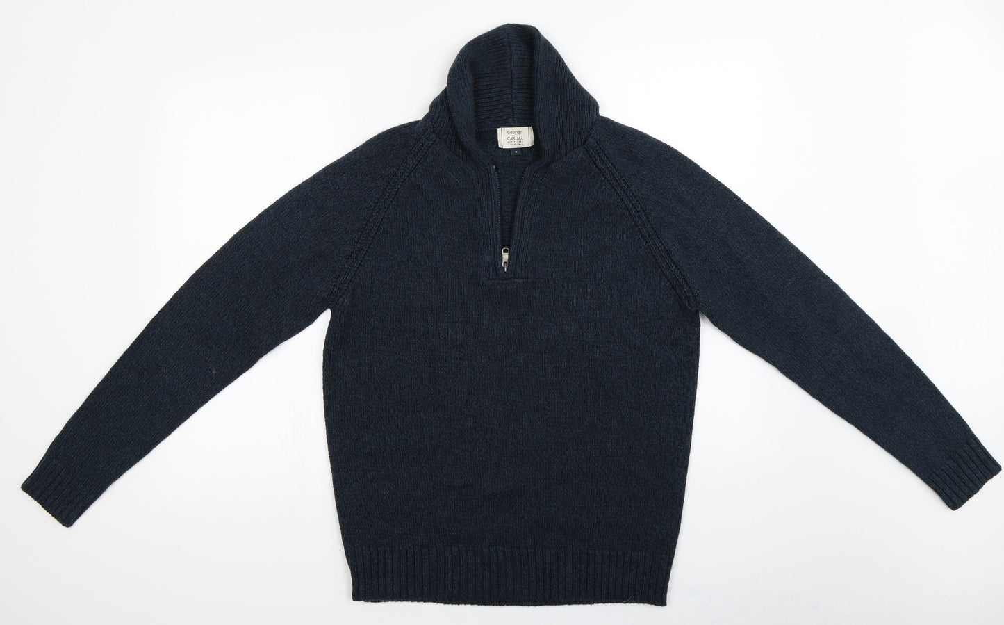 George  Mens Green   Henley Jumper Size S