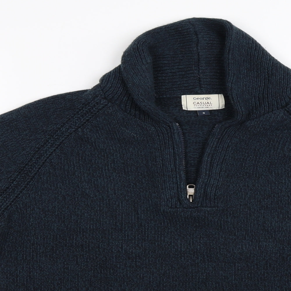 George  Mens Green   Henley Jumper Size S