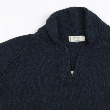 George  Mens Green   Henley Jumper Size S