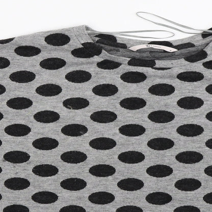 Tu Womens Grey Polka Dot  Pullover Jumper Size 10