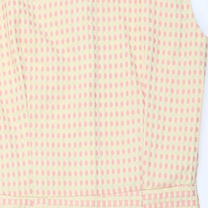 Real Form  Womens Yellow Check  A-Line  Size 14
