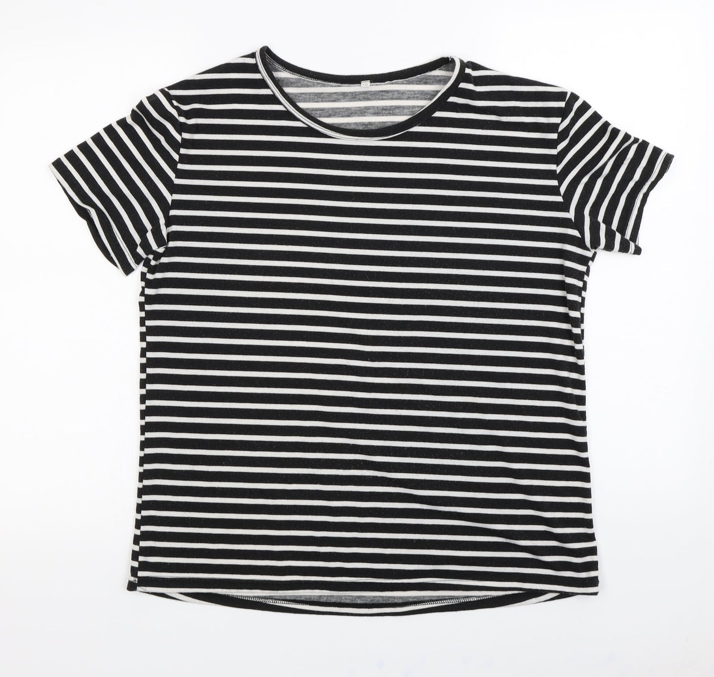 Womens UK Size 2XL Preworn Black Basic T-Shirt