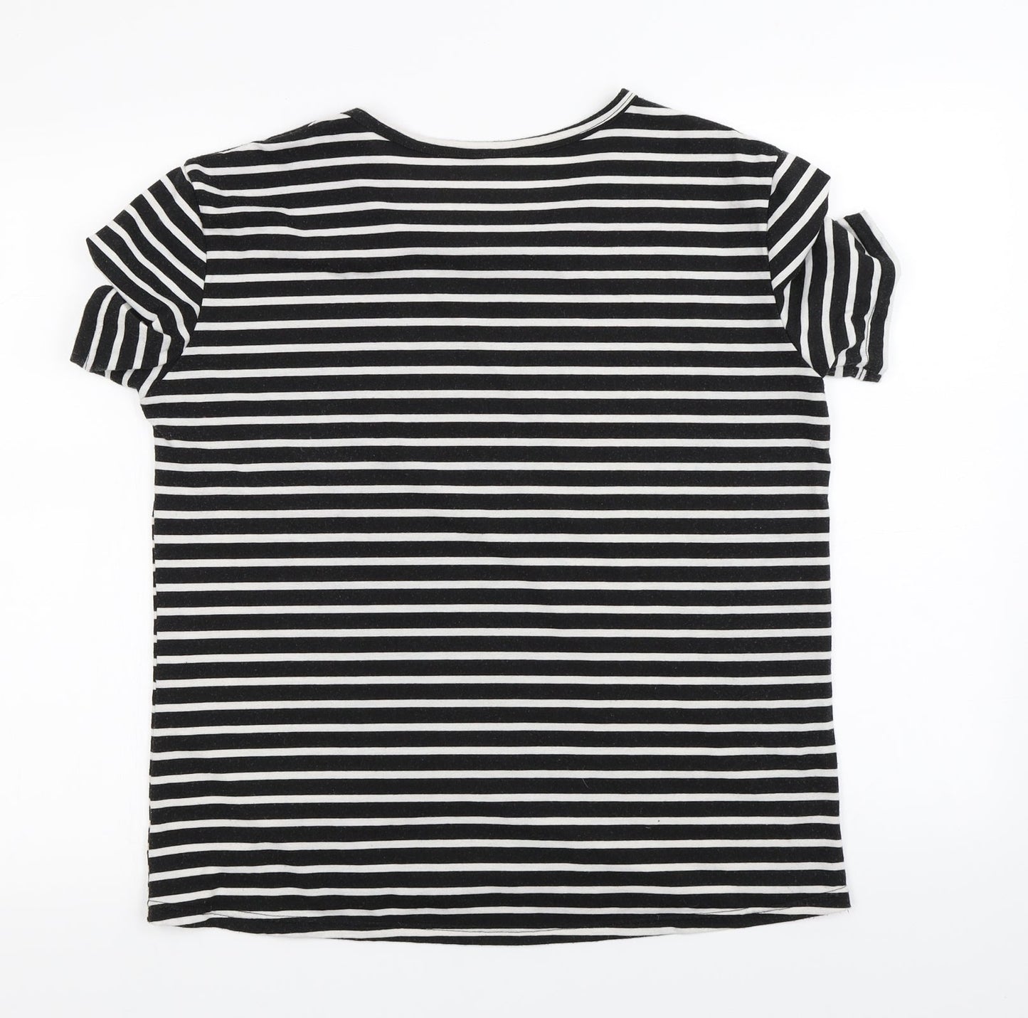 Womens UK Size 2XL Preworn Black Basic T-Shirt
