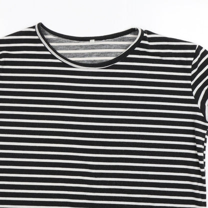 Womens UK Size 2XL Preworn Black Basic T-Shirt