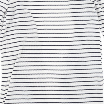 Primark Womens White Striped  Cardigan Jumper Size S