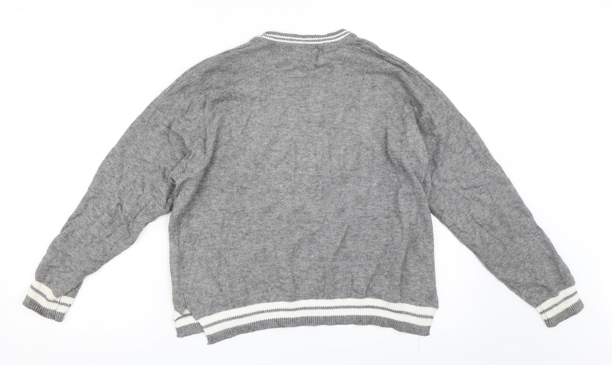 Pull&Bear Womens Grey   Pullover Jumper Size S