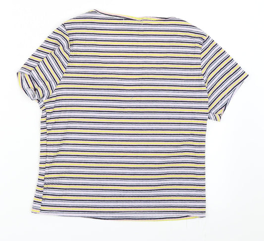 Primark Womens Purple Striped  Basic T-Shirt Size 14