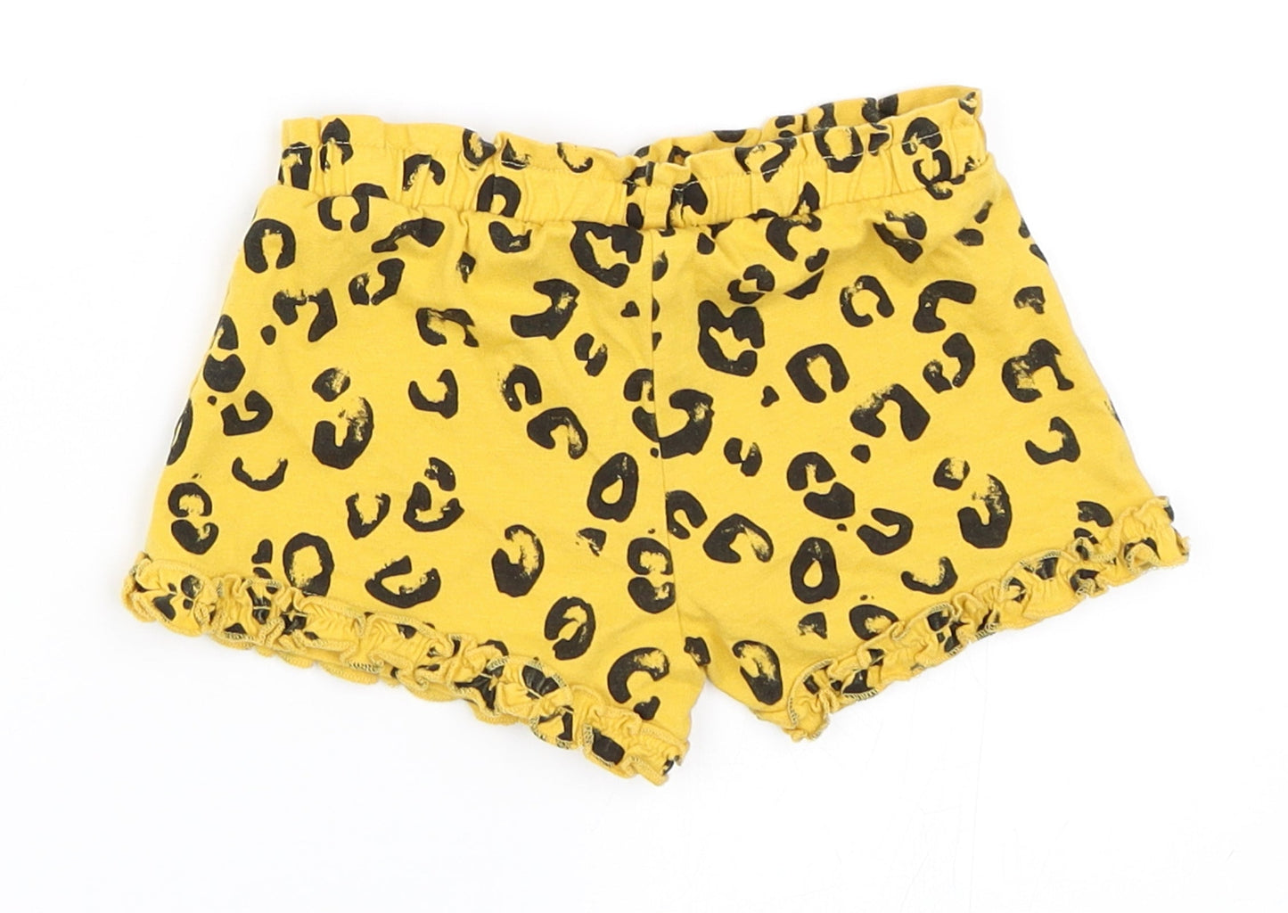 Disney Baby Girls Yellow Animal Print  Cropped Trousers Size 12-18 Months