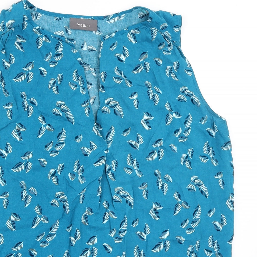 Womens UK Size 38 Yessica Blue Basic Blouse