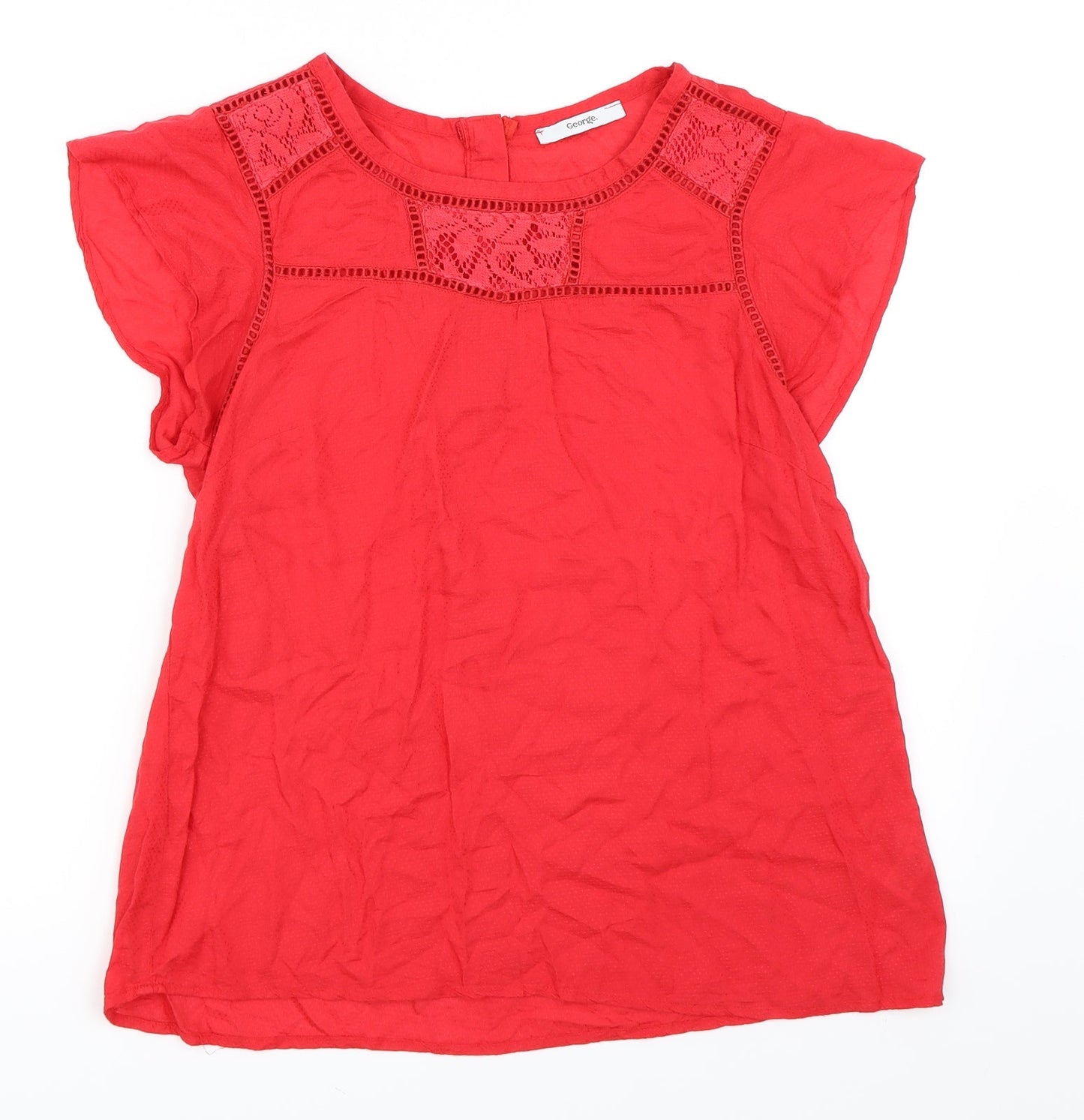 George Womens Red   Basic T-Shirt Size 12