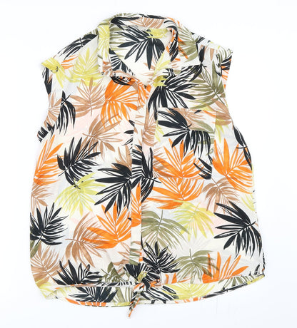 Papaya Womens Ivory   Basic Button-Up Size 14