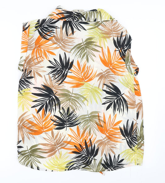 Papaya Womens Ivory   Basic Button-Up Size 14