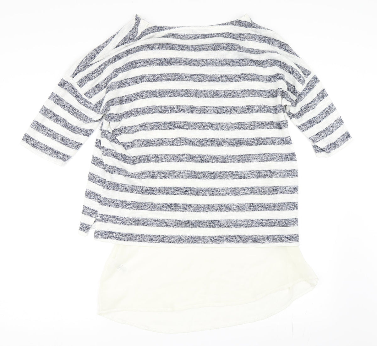 George Womens Ivory Striped  Pullover Jumper Size 12