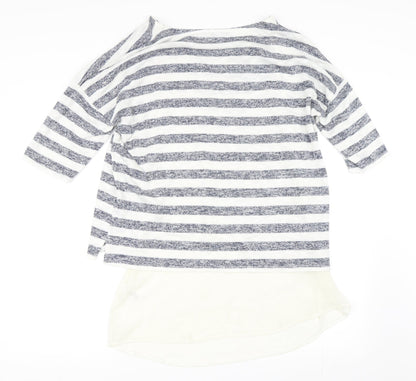 George Womens Ivory Striped  Pullover Jumper Size 12