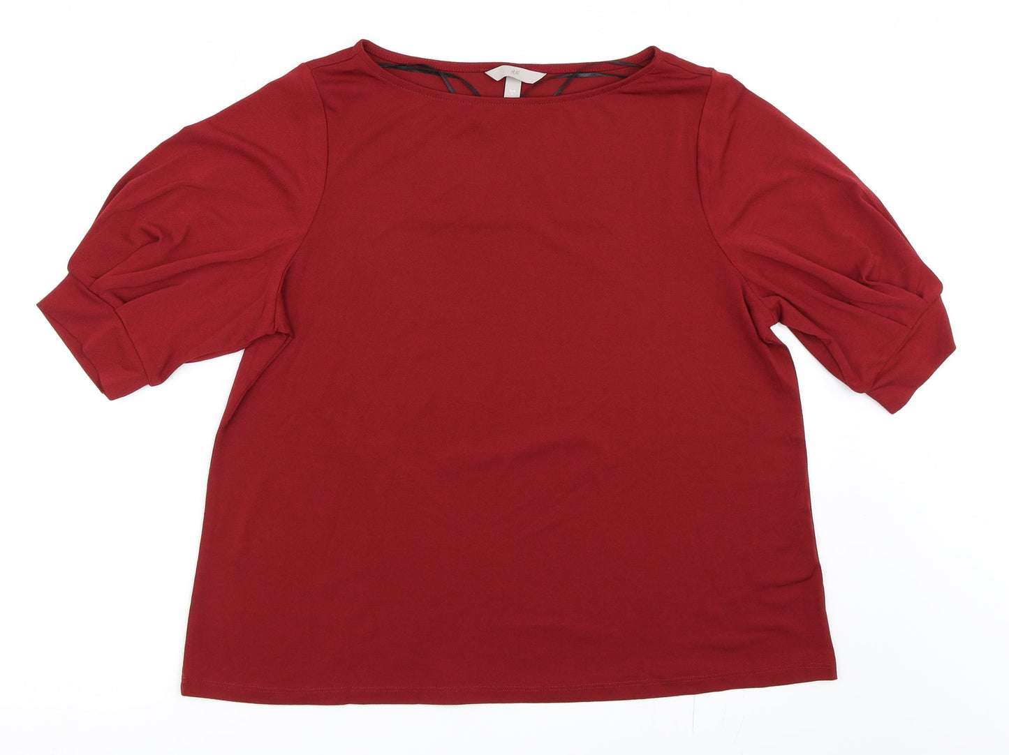 Womens UK Size L H&M Red Basic T-Shirt