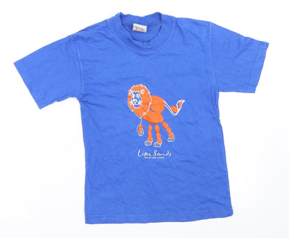 Peter's Originals Boys Blue   Basic T-Shirt Size 5-6 Years