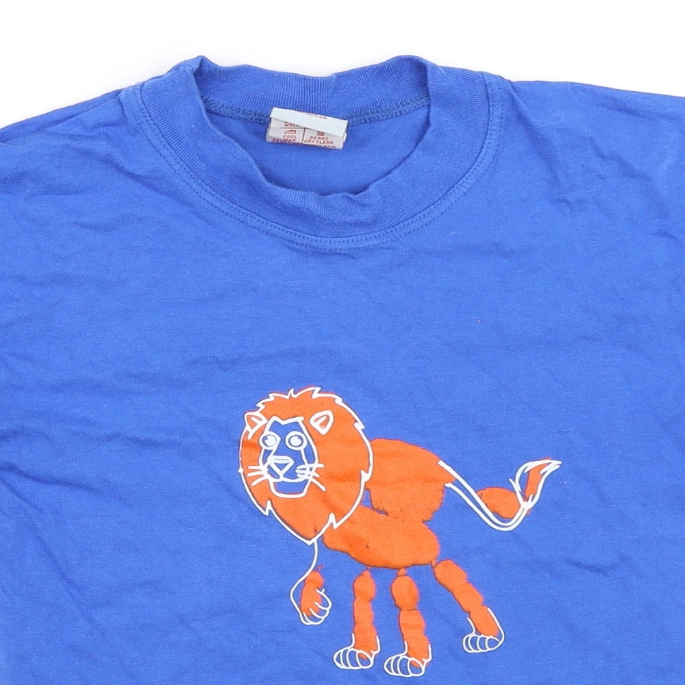 Peter's Originals Boys Blue   Basic T-Shirt Size 5-6 Years