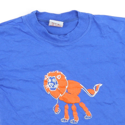 Peter's Originals Boys Blue   Basic T-Shirt Size 5-6 Years