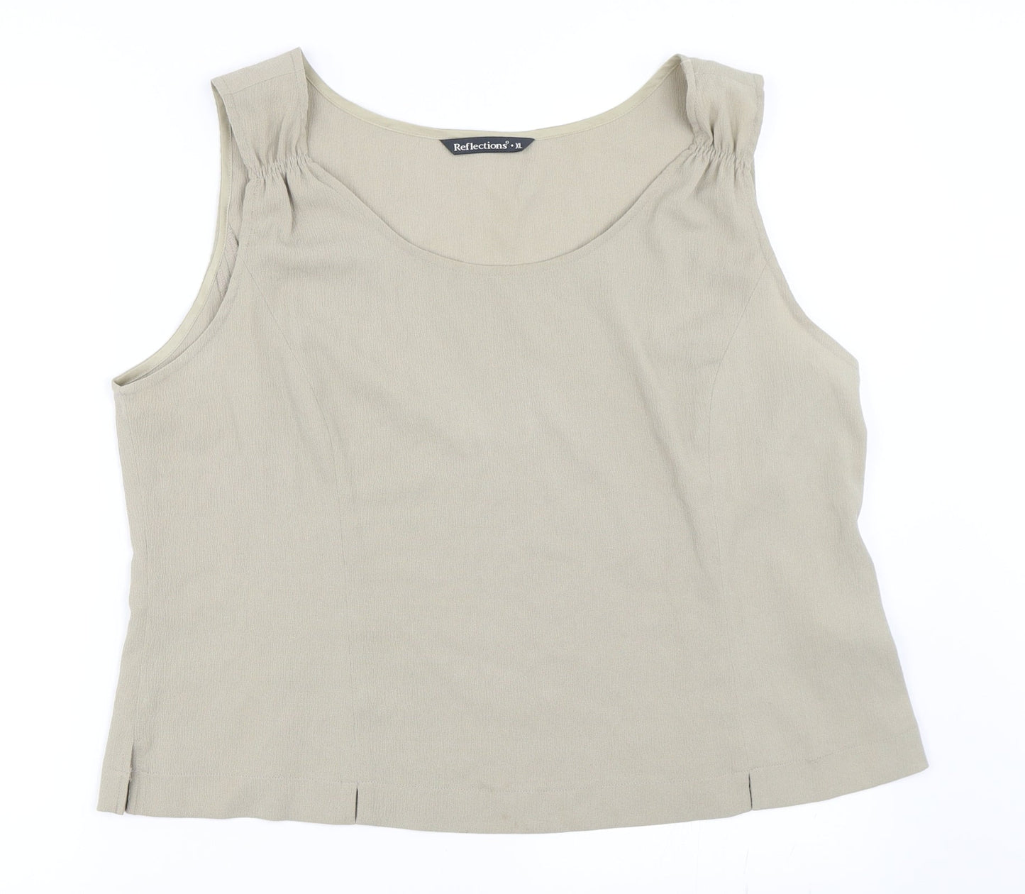 Reflections Womens Beige   Basic Blouse Size XL