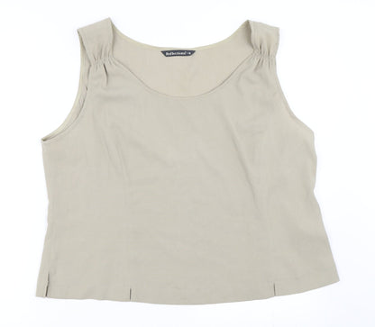 Reflections Womens Beige   Basic Blouse Size XL
