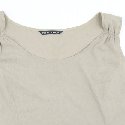 Reflections Womens Beige   Basic Blouse Size XL