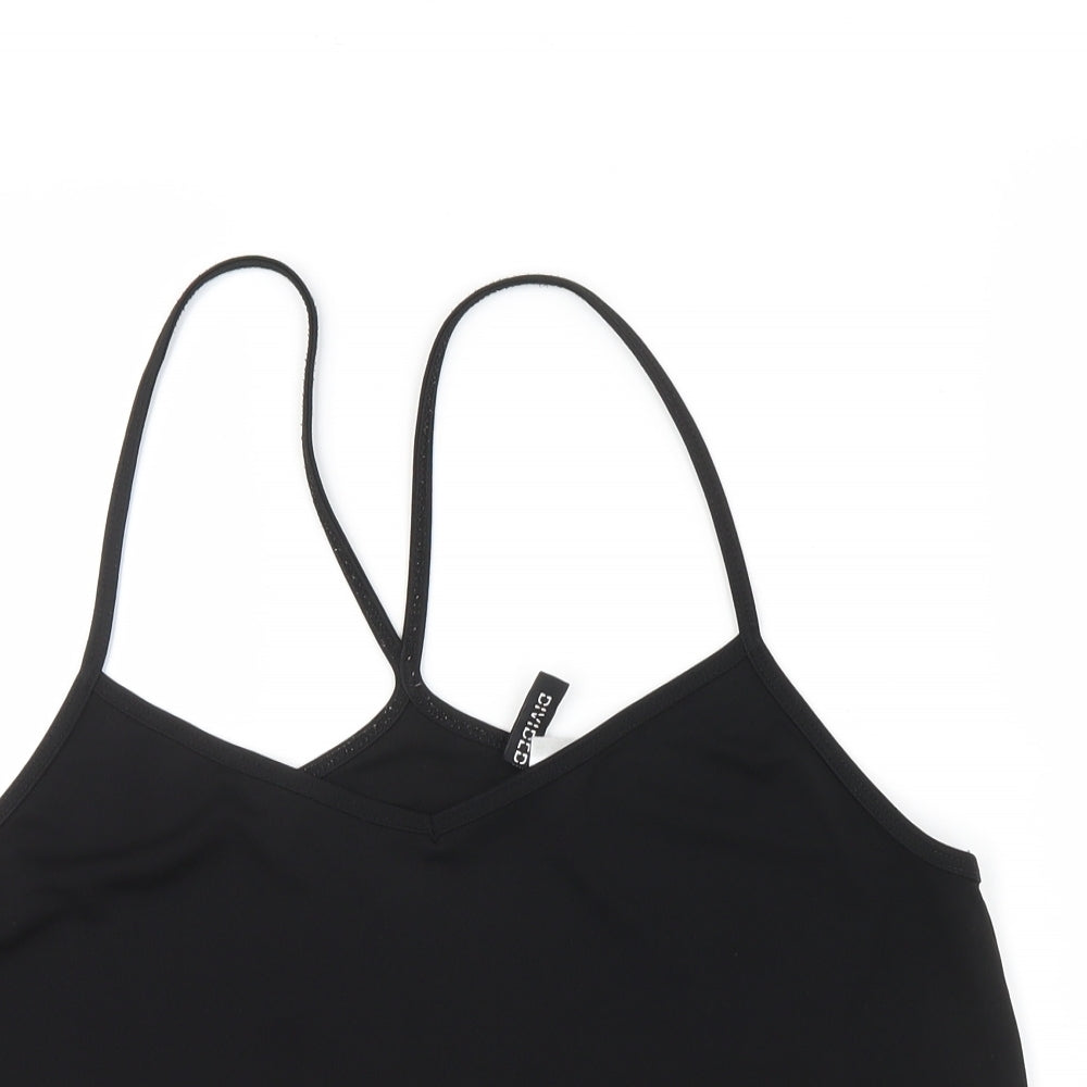 Womens UK Size L Divided Black Basic T-Shirt