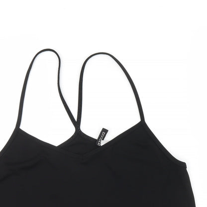 Womens UK Size L Divided Black Basic T-Shirt