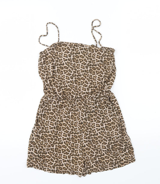 H&M Womens Blue Animal Print  Shorts One-Piece Size XS