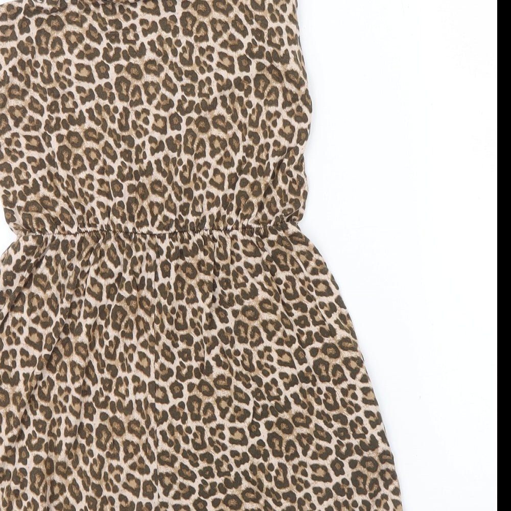 H&M Womens Blue Animal Print  Shorts One-Piece Size XS