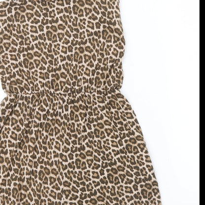 H&M Womens Blue Animal Print  Shorts One-Piece Size XS