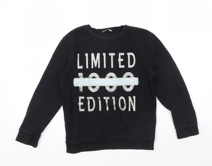 PEP&CO Girls Black   Pullover Sweatshirt Size 6-7 Years  - Limited Edition