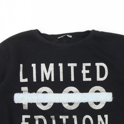 PEP&CO Girls Black   Pullover Sweatshirt Size 6-7 Years  - Limited Edition