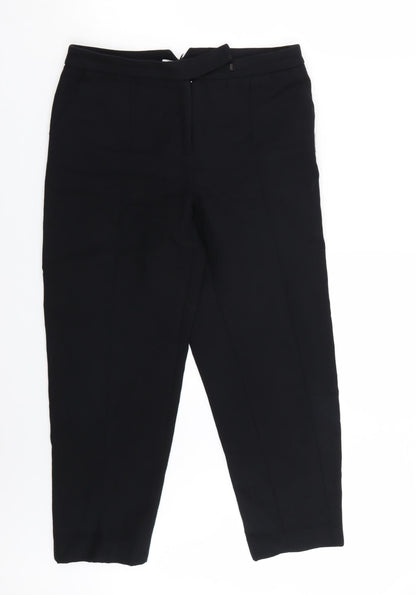 Gerald Darel Womens Black   Cropped Trousers Size 38 L26 in